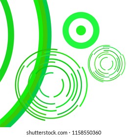 Abstract colored circles, lines, on white background, vector, business
