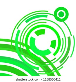 Abstract colored circles, lines, on white background, vector, business
