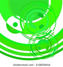 Abstract colored circles, lines, on white background, vector, business