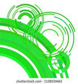 Abstract colored circles, lines, on white background, vector, business