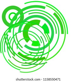 Abstract colored circles, lines, on white background, vector, business