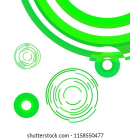 Abstract colored circles, lines, on white background, vector, business