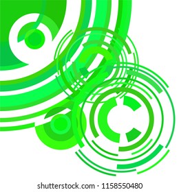 Abstract colored circles, lines, on white background, vector, business
