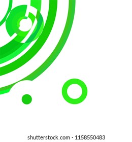 Abstract colored circles, lines, on white background, vector, business