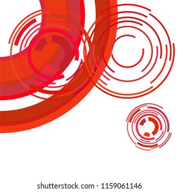 Abstract colored circles, lines, on white background, vector, business