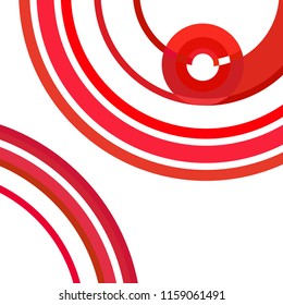 Abstract colored circles, lines, on white background, vector, business