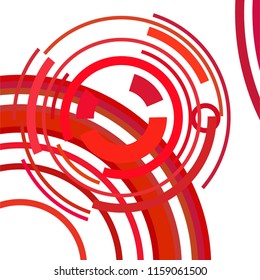 Abstract colored circles, lines, on white background, vector, business