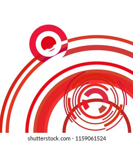 Abstract colored circles, lines, on white background, vector, business