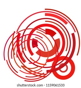 Abstract colored circles, lines, on white background, vector, business