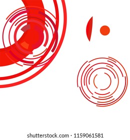 Abstract colored circles, lines, on white background, vector, business