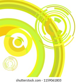 Abstract colored circles, lines, on white background, vector, business