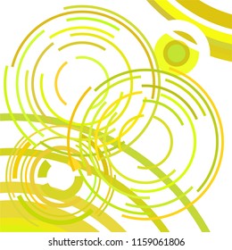 Abstract colored circles, lines, on white background, vector, business