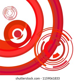 Abstract colored circles, lines, on white background, vector, business