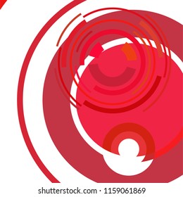 Abstract colored circles, lines, on white background, vector, business