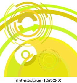 Abstract colored circles, lines, on white background, vector, business