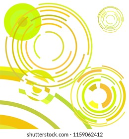 Abstract colored circles, lines, on white background, vector, business