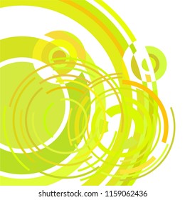 Abstract colored circles, lines, on white background, vector, business