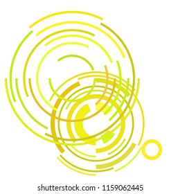 Abstract colored circles, lines, on white background, vector, business