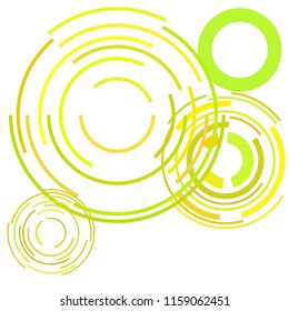 Abstract colored circles, lines, on white background, vector, business