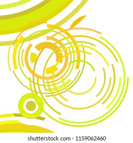 Abstract colored circles, lines, on white background, vector, business