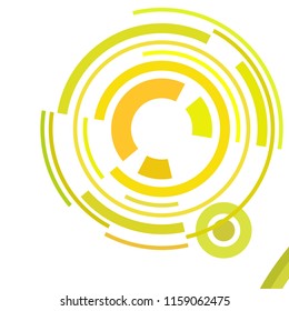 Abstract colored circles, lines, on white background, vector, business