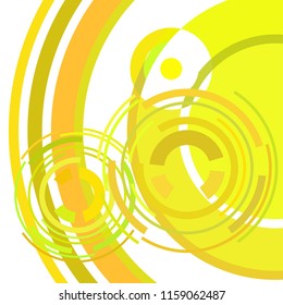 Abstract colored circles, lines, on white background, vector, business