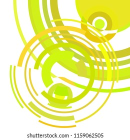 Abstract colored circles, lines, on white background, vector, business