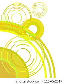 Abstract colored circles, lines, on white background, vector, business