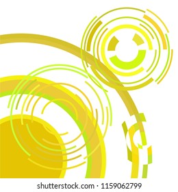 Abstract colored circles, lines, on white background, vector, business