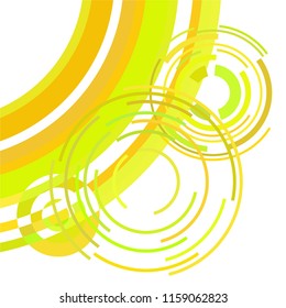 Abstract colored circles, lines, on white background, vector, business