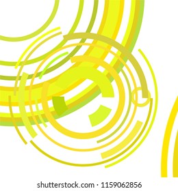 Abstract colored circles, lines, on white background, vector, business