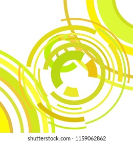 Abstract colored circles, lines, on white background, vector, business