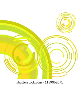 Abstract colored circles, lines, on white background, vector, business