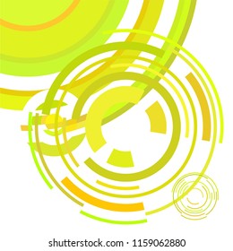 Abstract colored circles, lines, on white background, vector, business