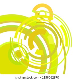 Abstract colored circles, lines, on white background, vector, business