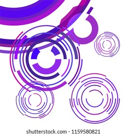 Abstract colored circles, lines, on white background, vector, business