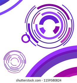 Abstract colored circles, lines, on white background, vector, business