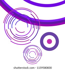 Abstract colored circles, lines, on white background, vector, business