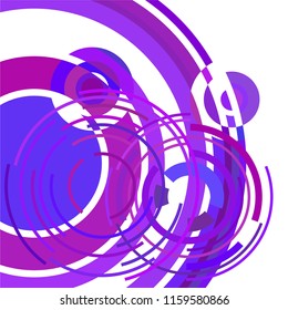 Abstract colored circles, lines, on white background, vector, business