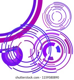 Abstract colored circles, lines, on white background, vector, business