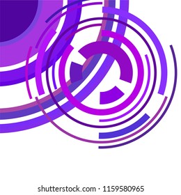 Abstract colored circles, lines, on white background, vector, business