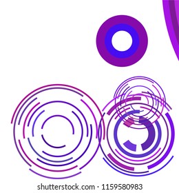 Abstract colored circles, lines, on white background, vector, business