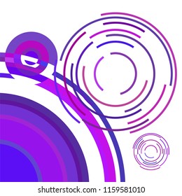 Abstract colored circles, lines, on white background, vector, business