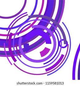 Abstract colored circles, lines, on white background, vector, business