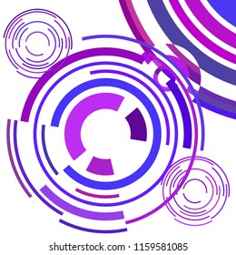 Abstract colored circles, lines, on white background, vector, business