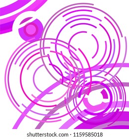 Abstract colored circles, lines, on white background, vector, business