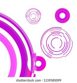 Abstract colored circles, lines, on white background, vector, business