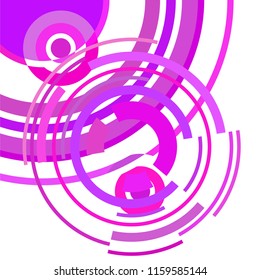Abstract colored circles, lines, on white background, vector, business