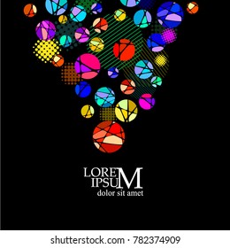 Abstract colored circles. Vector