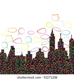 Abstract colored city